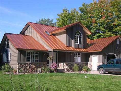 houses with copper metal roofs|copper penny metal roof pictures.